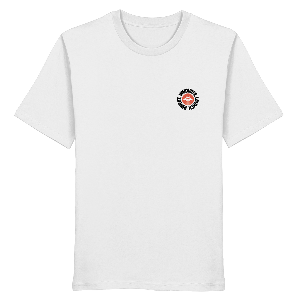 Innovate. Launch. Repeat. Emblem. - Organic Shirt