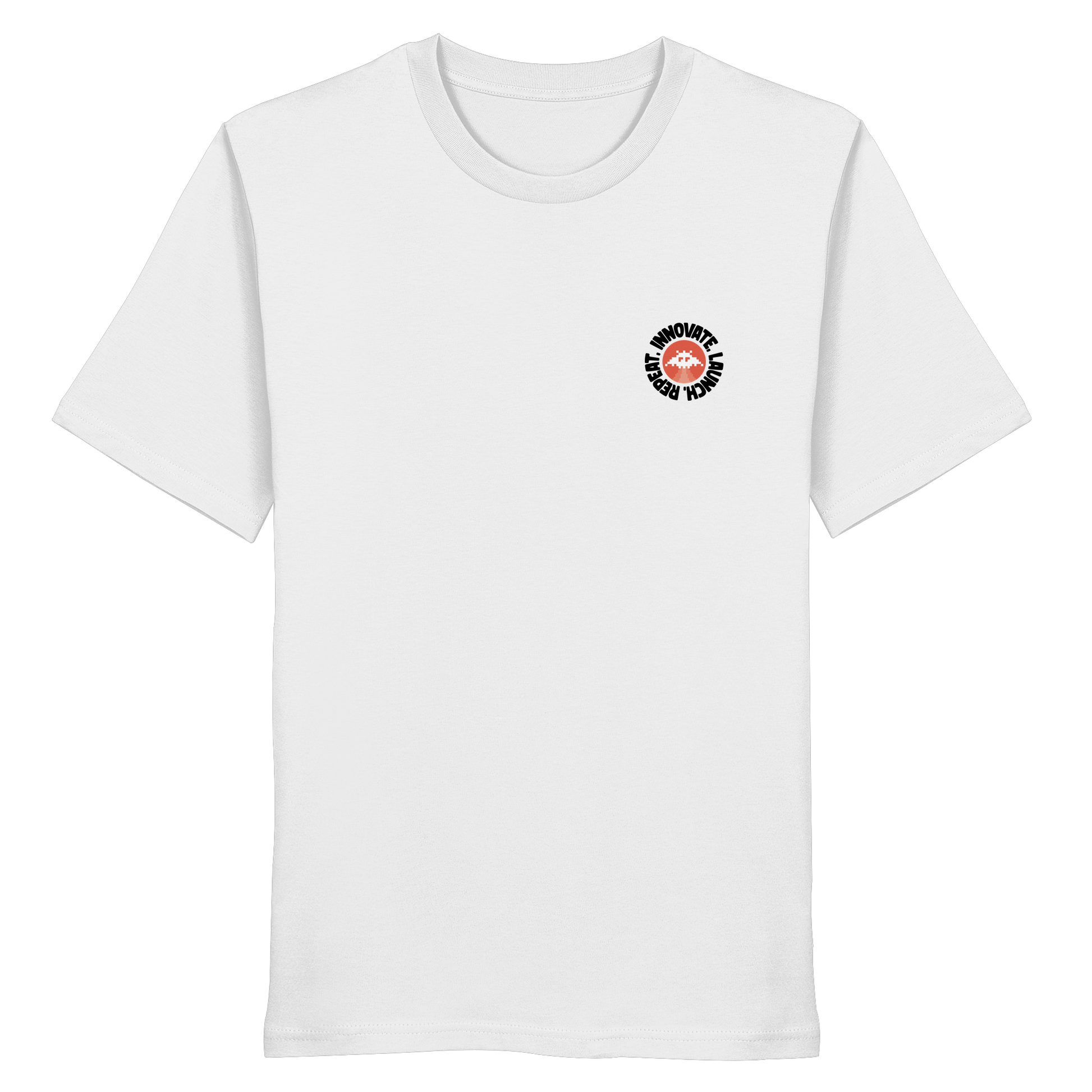 Innovate. Launch. Repeat. Emblem. - Organic Shirt