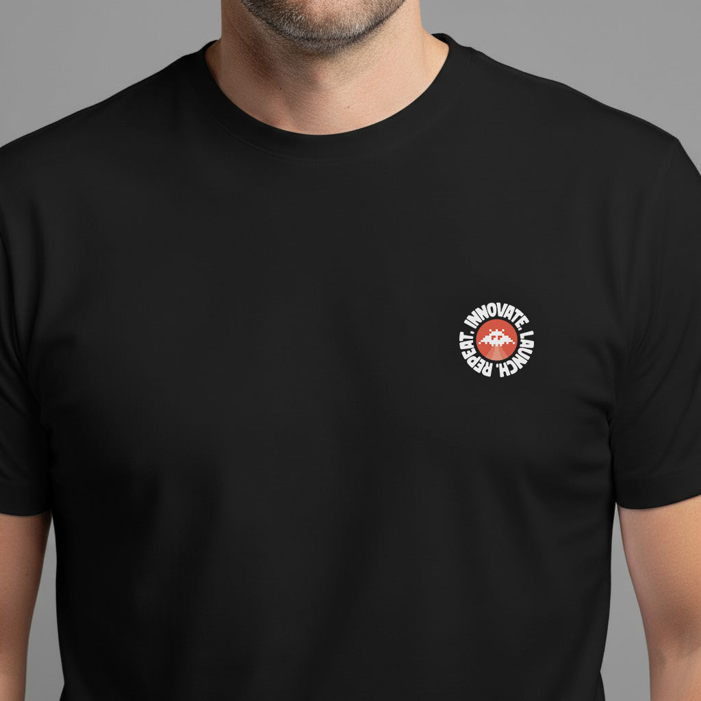Innovate. Launch. Repeat. Emblem. - Organic Shirt