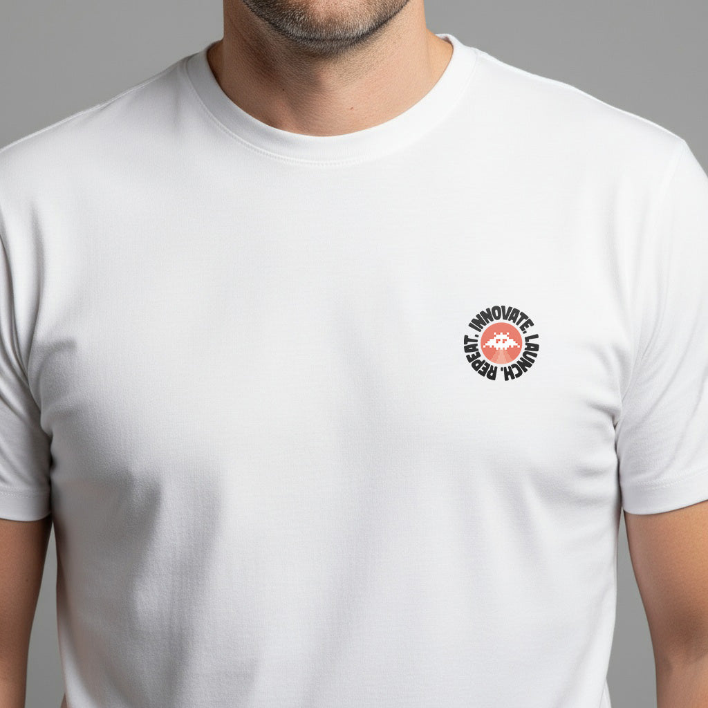 Innovate. Launch. Repeat. Emblem. - Organic Shirt