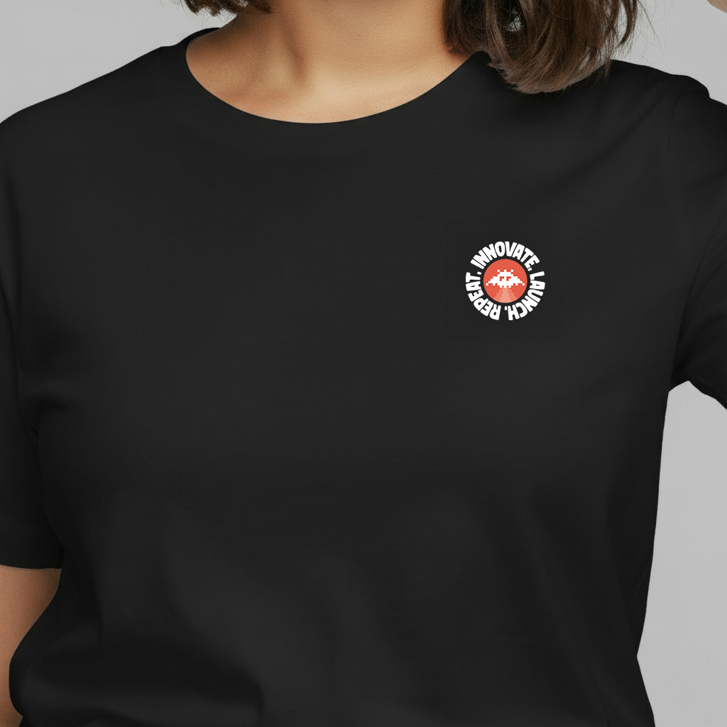 Innovate. Launch. Repeat. Emblem. - Organic Shirt