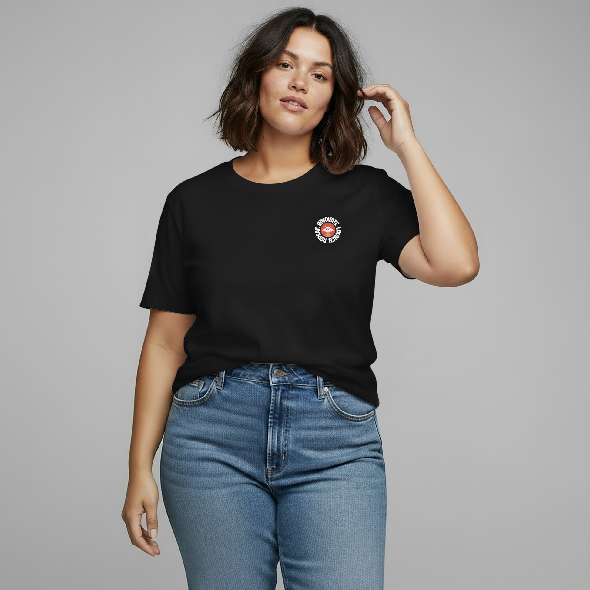 Innovate. Launch. Repeat. Emblem. - Organic Shirt