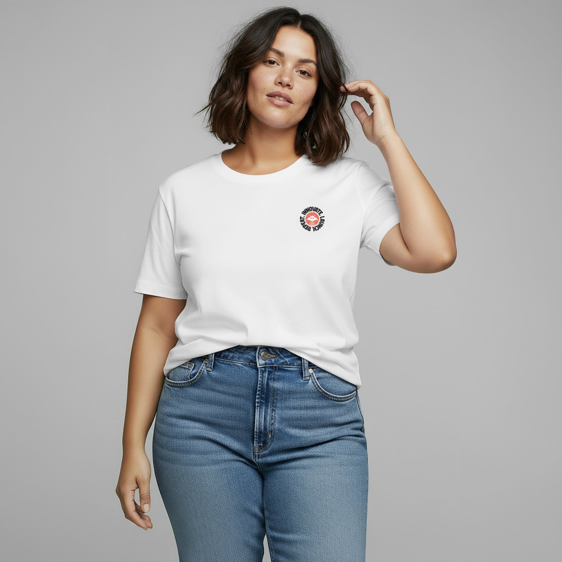 Innovate. Launch. Repeat. Emblem. - Organic Shirt